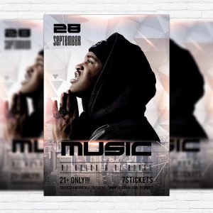 Music Fest - Premium Flyer Template + Facebook Cover