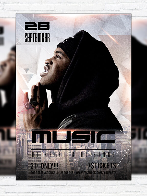 Music Fest - Premium Flyer Template + Facebook Cover