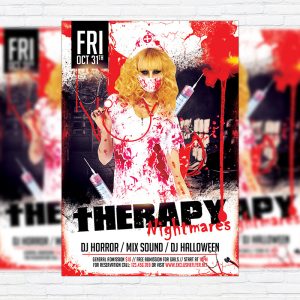 Therapy Nightmares - Premium Flyer Template + Facebook Cover