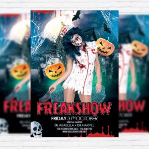 Freak Show - Premium Flyer Template + Facebook Cover