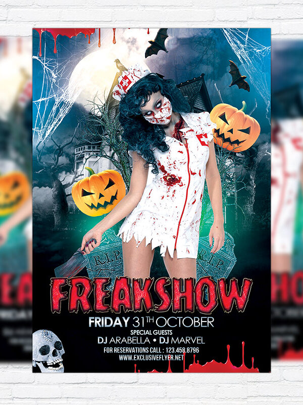 Freak Show - Premium Flyer Template + Facebook Cover
