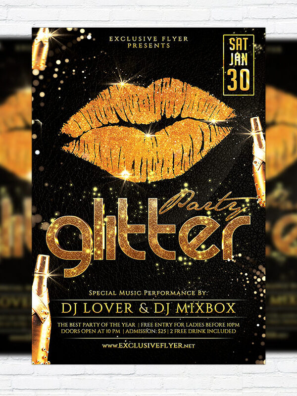 Candy Party - Premium Flyer Template + Facebook Cover