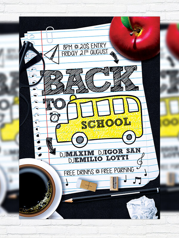 Back To School Vol.4 - Premium Flyer Template + Facebook Cover