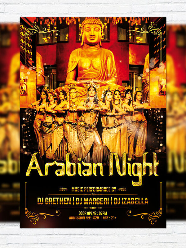 Arabian Night - Premium Flyer Template + Facebook Cover