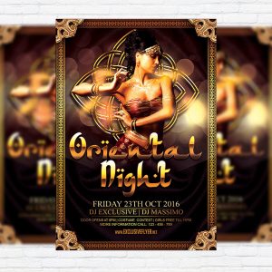 Oriental Night Vol.2 - Premium Flyer Template + Facebook Cover
