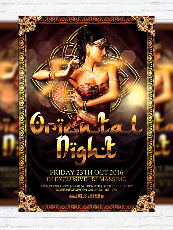 Oriental Night Vol.2 - Premium Flyer Template + Facebook Cover