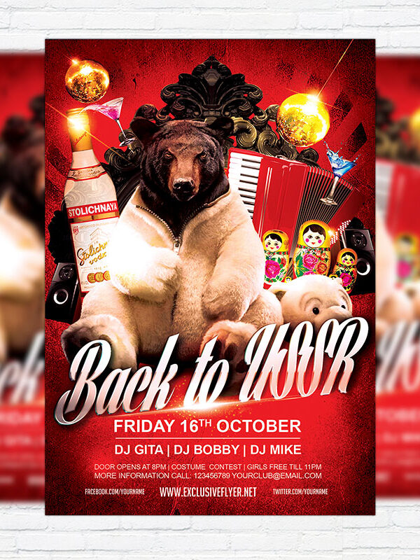 Back to USSR - Premium Flyer Template + Facebook Cover