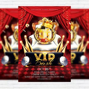 VIP Bash - Premium Flyer Template + Facebook Cover