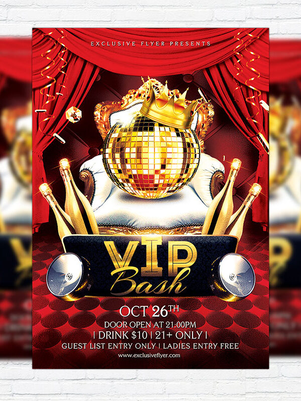 VIP Bash - Premium Flyer Template + Facebook Cover