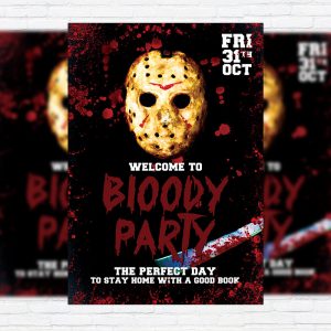 Bloody Party - Premium Flyer Template + Facebook Cover