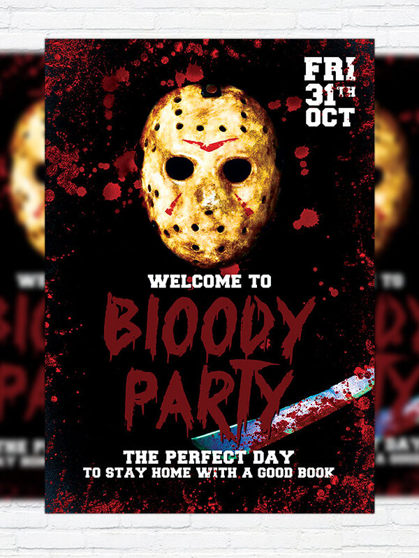 Bloody Party - Premium Flyer Template + Facebook Cover