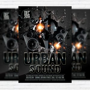Urban Sound - Premium Flyer Template + Facebook Cover