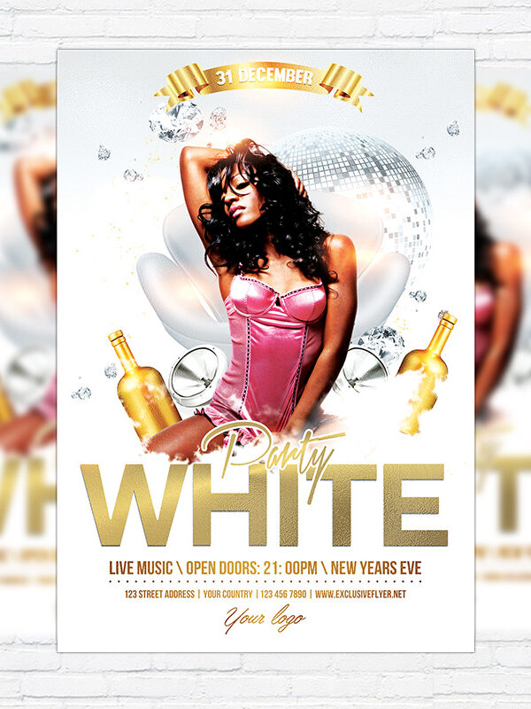 White Party - Premium Flyer Template + Facebook Cover