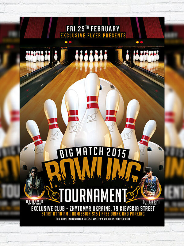 Bowling Tournament - Premium PSD Flyer Template
