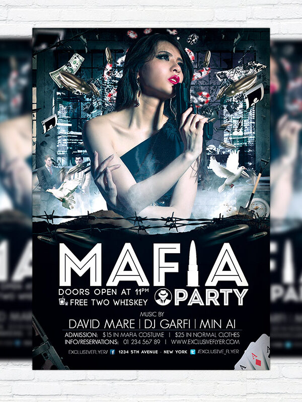 Mafia Party - Premium PSD Flyer Template