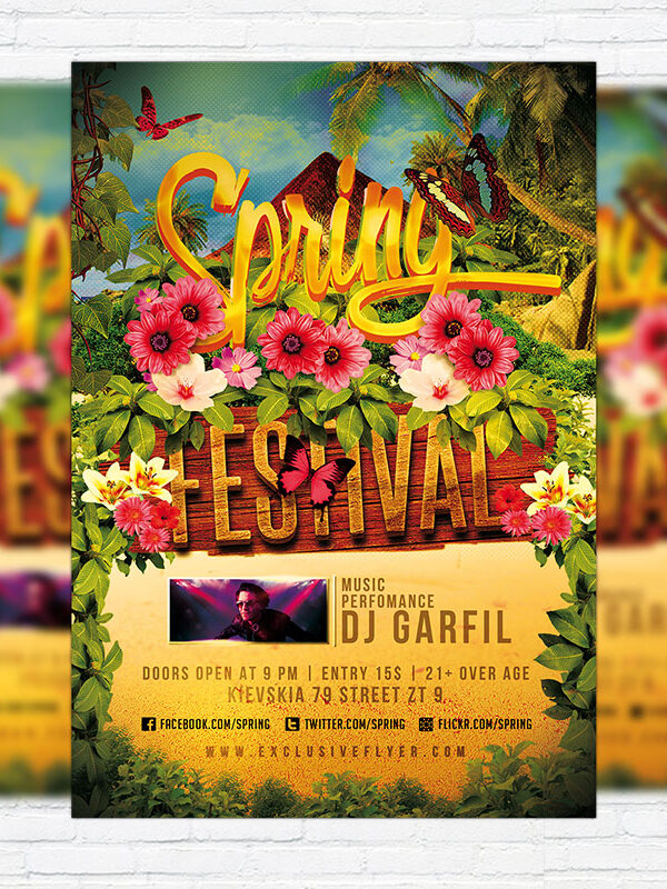 Spring Festival - Premium PSD Flyer Template