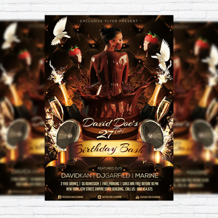 Birthday Bash - Premium Flyer Template + Facebook Cover