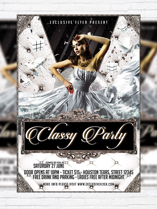 Classy Party - Premium Flyer Template + Facebook Cover