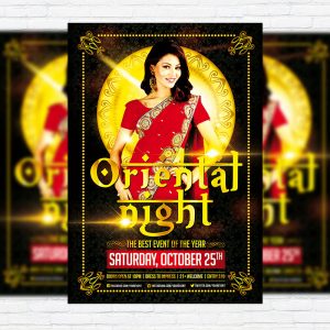 Oriental Night - Premium Flyer Template + Facebook Cover