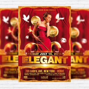 Elegant - Premium Flyer Template + Facebook Cover