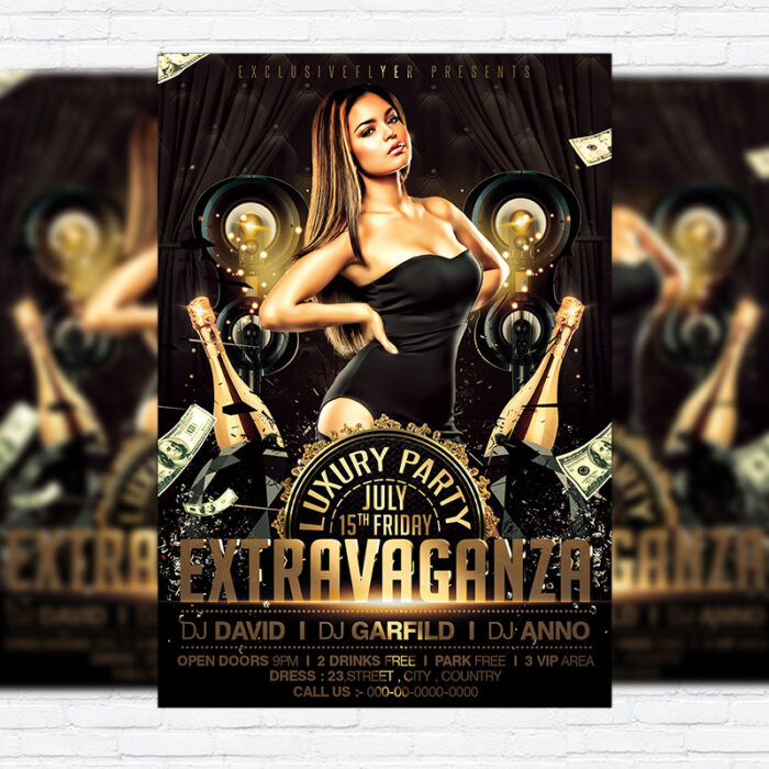 Extravaganza - Premium Flyer Template + Facebook Cover
