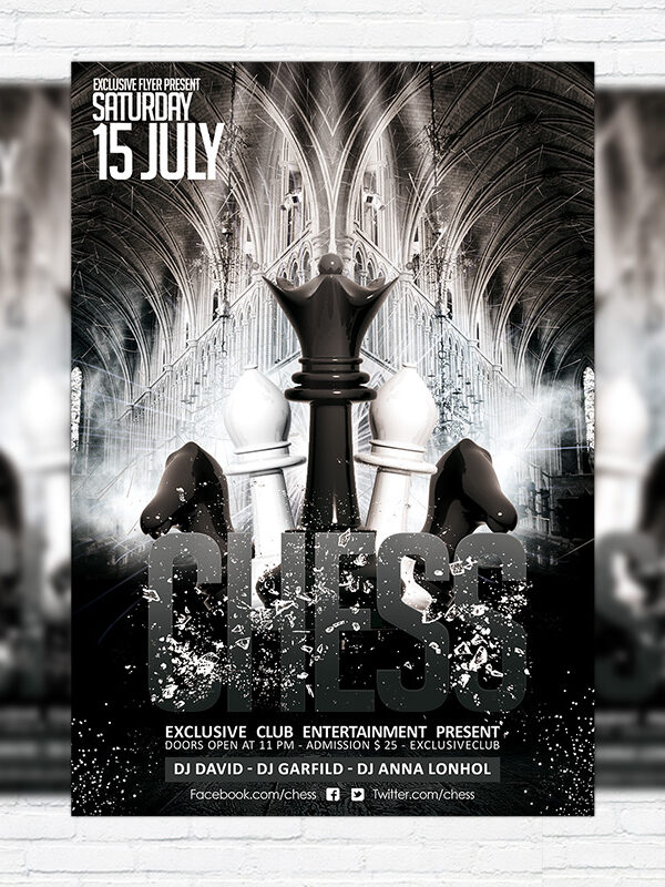 Chess - Premium Flyer Template + Facebook Cover