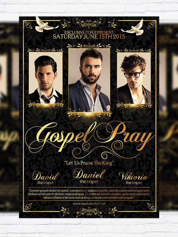 Gospel Pray - Premium Flyer Template + Facebook Cover