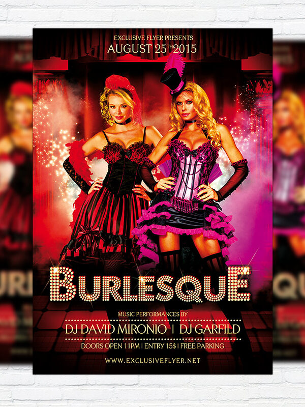 Burlesque - Premium Flyer Template + Facebook Cover