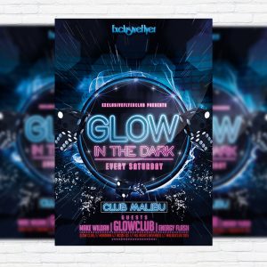 Glow Party - Premium PSD Flyer Template