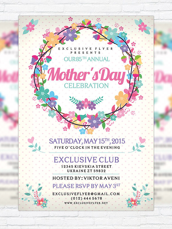 Mother’s Day - Premium Flyer Template + Facebook Cover