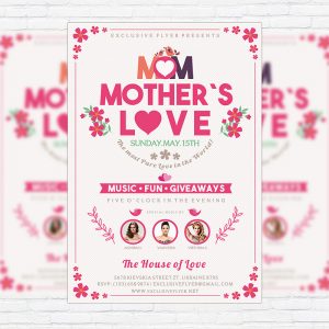 Mother’s Love - Premium Flyer Template + Facebook Cover