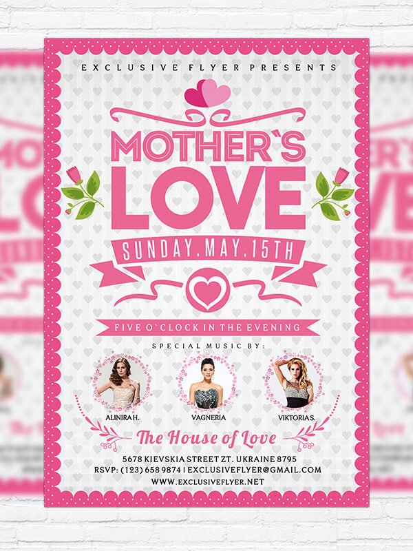 Mother’s Love Vol.2 - Premium Flyer Template + Facebook Cover