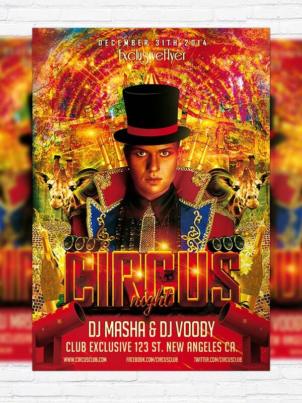 Circus Night - Premium PSD Flyer Template