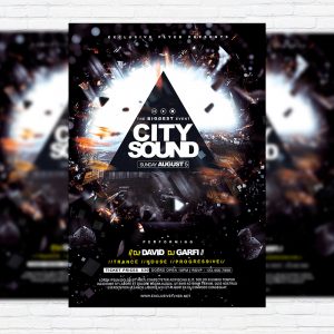 City Sound - Premium Flyer Template + Facebook Cover