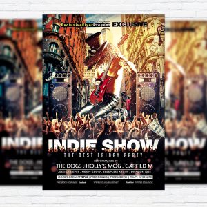 Indie Show - Premium Flyer Template + Facebook Cover
