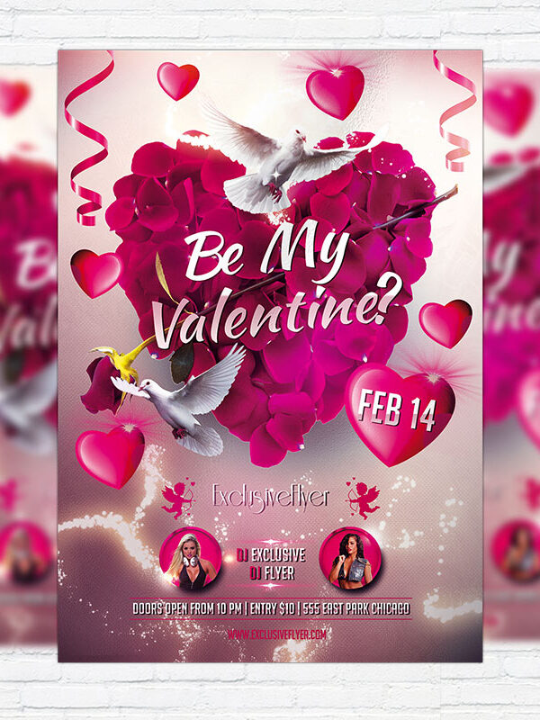 Be My Valentine - Premium PSD Flyer Template