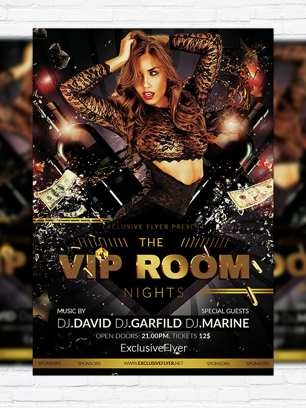 The VIP Room - Premium Flyer Template + Facebook Cover