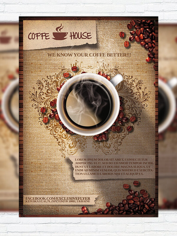 Coffee Shop Vol.2 - Premium Business Flyer PSD Template