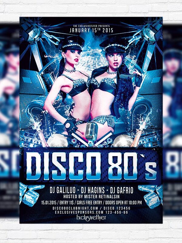 Disco 80's - Premium PSD Flyer Template
