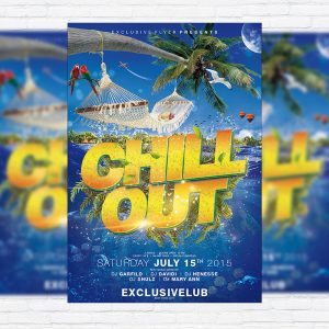 Chill Out Party - Premium Flyer Template + Facebook Cover