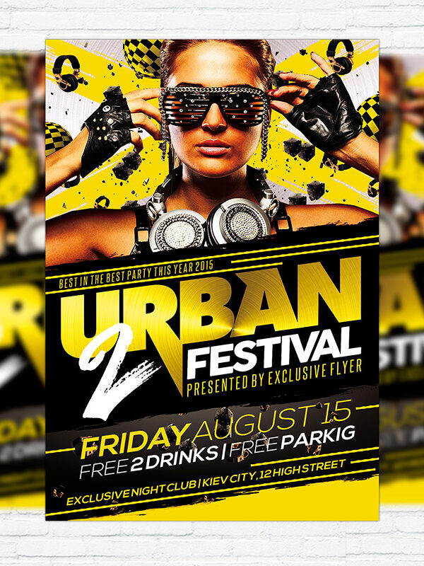 Urban Festival - Premium Flyer Template + Facebook Cover