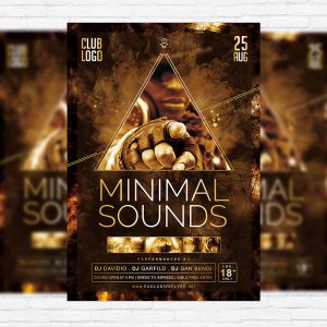 Minimal Sounds Vol.3 - Premium Flyer Template + Facebook Cover