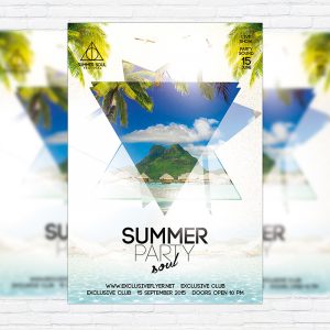 Summer Soul Party - Premium Flyer Template + Facebook Cover