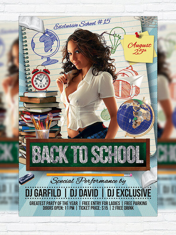 Back to School - Premium Flyer Template + Facebook Cover