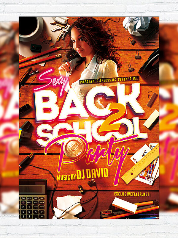 Sexy Back To School Party - Premium Flyer Template + Facebook Cover
