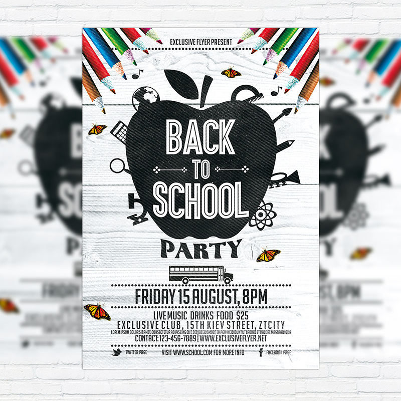 Back 2 School Party Flyer