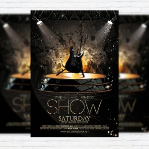 The Live Music Show - Premium Flyer Template + Facebook Cover