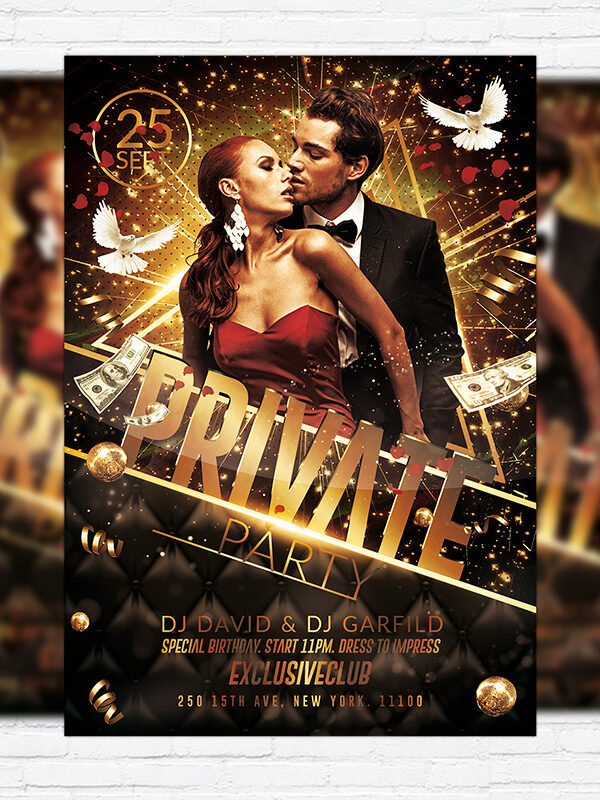 Private Party Vol.2 - Premium Flyer Template + Facebook Cover