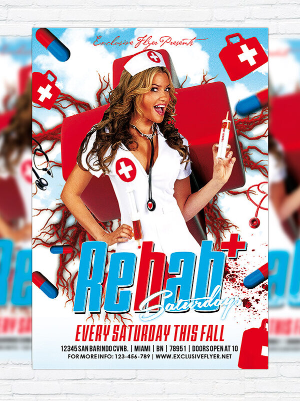 Rehab Saturdays - Premium Flyer Template + Facebook Cover