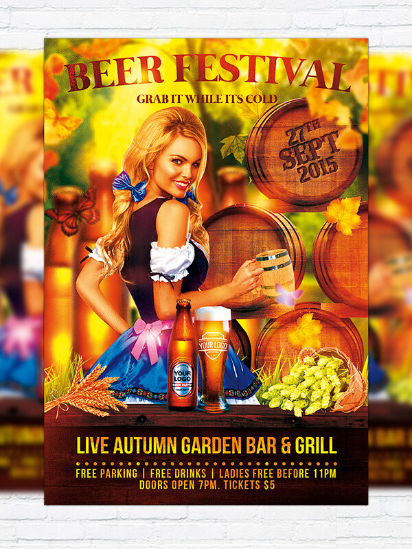 Beer Festival - Premium Flyer Template + Facebook Cover